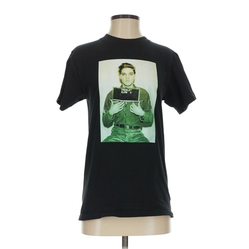 Official Elvis Presley Army Mugshot Graphic T-Shirt - Black, Size Small, NWOT